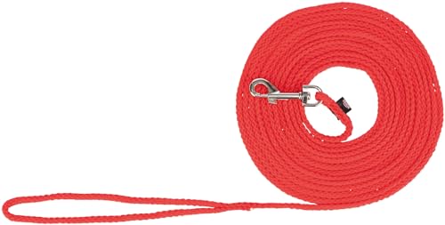 TRIXIE Schleppleine S–M, 10 m ø 5 mm in rot - Lange Hundeleine für Training und Outdoor - für kleine bis mittelgroße Hunde - 19763 von TRIXIE