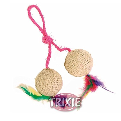 Trixie 2 x Catnip Jute-Bälle, gefüllt, mit Seil, Ø 4,5 cm Trixie 2 x Catnip Jute-Bälle, gefüllt, mit Seil, Ø 4,5 cm von TRIXIE