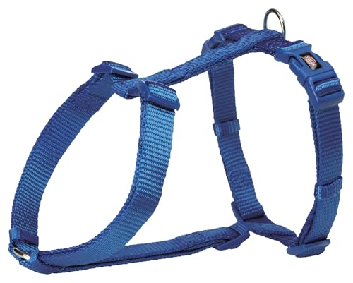 TRIXIE Premium H-Geschirr Größe XS–S: Brustumfang 30–44 cm/10 mm in royalblau - verlässliches Hundegeschirr, Bruststeg, Nacken- und Bauchgurt stufenlos verstellbar für kleine Hunde, 203202 von TRIXIE
