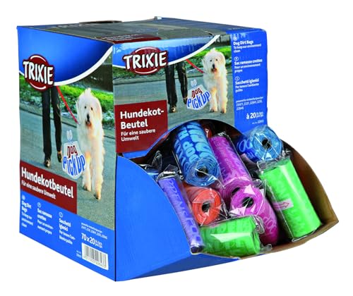 Trixie 22843 70 Dog Pick Up Display Hundekotbeutel, M, 20 Beutel/Rolle, sortiert von TRIXIE