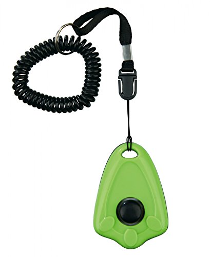 TRIXIE Clicker für das Hundetraining - gleichbleibender Ton - Spiralschlaufe fürs Handgelenk - Schnellverschluss - Kunststoff/PVC/Metall - diverse Farben - zufällige Auswahl - 6,7 cm - 2287 von TRIXIE