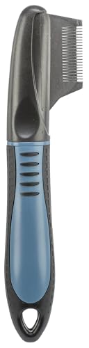 TRIXIE Trimm-Messer für Kopf und Ohren - feine Edelstahlklinge - gummierter Kunststoffgriff für Rechtshänder - 19 cm - schwarz/blau - 2361 TRIXIE Trimm-Messer für Kopf und Ohren - feine Edelstahlklinge - gummierter Kunststoffgriff für Rechtshänder - 19 cm - schwarz/blau - 2361 von TRIXIE