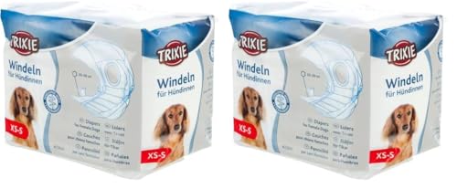 Trixie 23631 Windeln für Hündinnen, XS–S: 20–28 cm, 12 St. (Packung mit 2) von TRIXIE