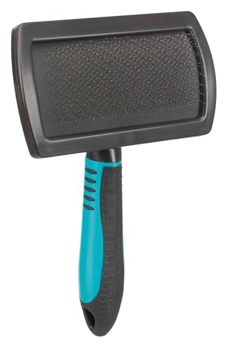 TRIXIE Softbürste für die Fellpflege - weiche Metallborsten - gummierter Kunststoffgriff - schwarz/blau - 12 x 20 cm - 24133 TRIXIE Softbürste für die Fellpflege - weiche Metallborsten - gummierter Kunststoffgriff - schwarz/blau - 12 x 20 cm - 24133 von TRIXIE