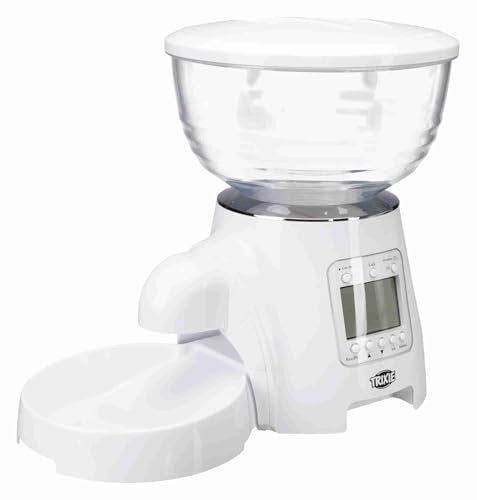 TRIXIE Futterautomat TX7 - 5 Mahlzeiten pro Tag - Sprachnachricht zur Fütterungszeit - automatische Tastensperre - Futterschale spülmaschinengeeignet - 24336 TRIXIE Futterautomat TX7 - 5 Mahlzeiten pro Tag - Sprachnachricht zur Fütterungszeit - automatische Tastensperre - Futterschale spülmaschinengeeignet - 24336 von TRIXIE