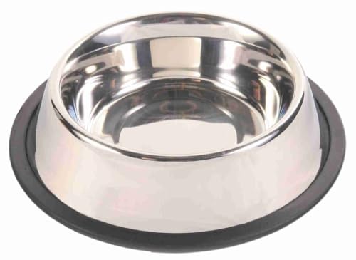 Trixie 24853 Edelstahlnapf, Gummiring, 0,9 l/ø 23 cm von TRIXIE