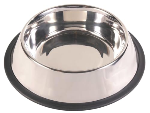 Trixie 24854 Edelstahlnapf, Gummiring, 1,75 l/ø 30 cm von TRIXIE