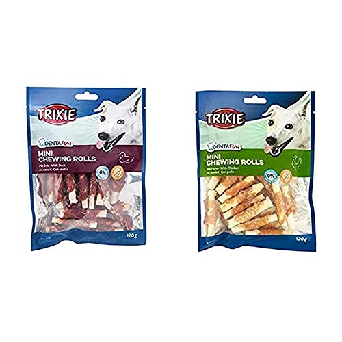 TRIXIE 31347 Denta Fun Mini Duck Chewing Rolls, 6 cm, 120 g & 31346 Denta Fun Mini Chicken Chewing Roll, 6 cm, 120 g TRIXIE 31347 Denta Fun Mini Duck Chewing Rolls, 6 cm, 120 g & 31346 Denta Fun Mini Chicken Chewing Roll, 6 cm, 120 g von TRIXIE