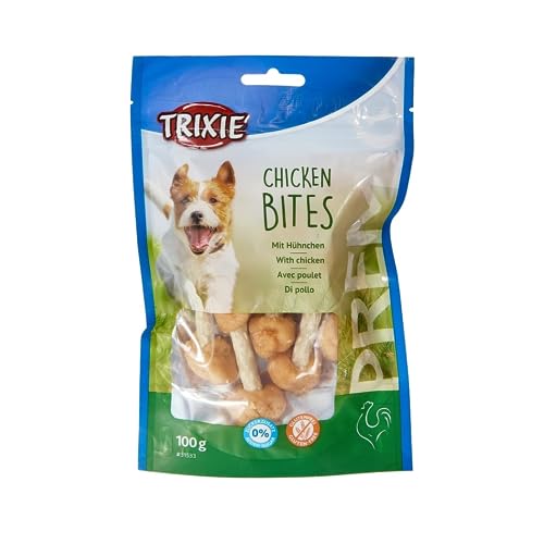 TRIXIE Hundeleckerli PREMIO Hunde-Chicken Bites 100g - Premium Leckerlis für Hunde glutenfrei - ohne Getreide & Zucker, schmackhafte Belohnung für Training & Zuhause - 31533 von TRIXIE