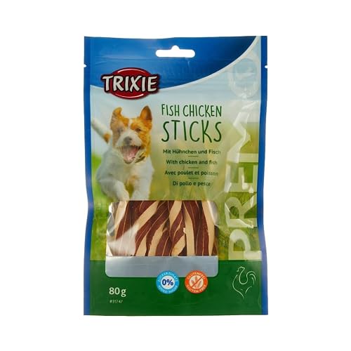 TRIXIE Hundeleckerli PREMIO Hunde-Chicken Sticks 80g - Premium Leckerlis für Hunde glutenfrei - ohne Getreide & Zucker, schmackhafte Belohnung für Training & Zuhause - 31747 von TRIXIE