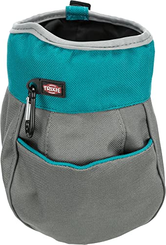 TRIXIE Snack-Tasche - Ringeinsatz für schnellen Zugriff – Verschluss - Befestigungsclip - reflektierende Elemente - mit Kotbeutelspender - diverse Farben - zufällige Auswahl - ø 11 × 16 cm - 32281 von TRIXIE