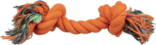 TRIXIE Hunde-Tau, 40 cm, orange, Baumwoll-Polyestergemisch, zum Apportieren und Tauziehen von TRIXIE