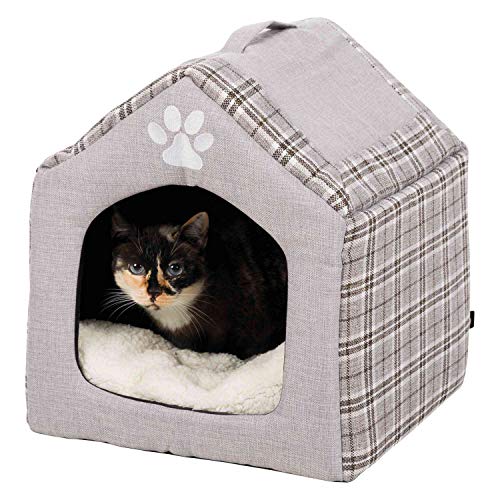 Trixie 36352 Kuschelhöhle Silas, 40 × 45 × 40 cm, grau/creme von TRIXIE