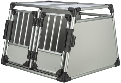 Transportbox, doppelt, Aluminium, M–L: 93 × 64 × 88 cm von TRIXIE