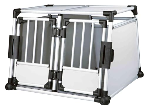 Transportbox, doppelt, Aluminium, M–L: 93 × 64 × 88 cm von TRIXIE