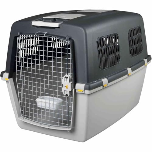 TRIXIE Transportbox Gulliver – L: 73 × 75 × 104 cm, IATA-konforme Hundebox für Reisen mit Auto, Zug & Flugzeug, stabile & leichte Kunststoffbox mit Metalltür & Belüftung – 39874 von Stefanplast