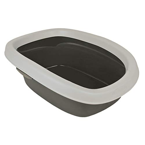 Trixie 40121 Katzentoilette Carlo, mit Rand, Gr. 2: 38 × 17 × 58 cm, dunkelgrau/hellgrau Trixie 40121 Katzentoilette Carlo, mit Rand, Gr. 2: 38 × 17 × 58 cm, dunkelgrau/hellgrau von TRIXIE