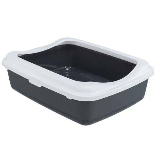 Trixie 40184 Katzentoilette Classic mit Rand, 37 x 15 x 47 cm, dunkelgrau/weiß Trixie 40184 Katzentoilette Classic mit Rand, 37 x 15 x 47 cm, dunkelgrau/weiß von TRIXIE