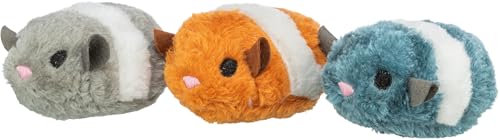 TRIXIE Zappeltoy für Katzen - zum Aufziehen - mit Plüschbezug - gestickte Augen - diverse Farben - zufällige Auswahl - 1 Stück - 8 cm - 4089 von TRIXIE