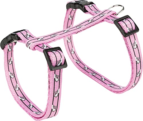 TRIXIE Katzengeschirr mit Leine - Bauchumfang 27 - 45 cm - 1,20 m Leine - stufenlos verstellbares Gurtband - Schnappverschlüsse - Bolzenhaken - diverse Farben - zufällige Auswahl - 4142 von TRIXIE