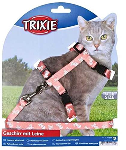 Trixie 41894 Katzengeschirr mit Leine, Nylon, 27–45 cm/10 mm, 1,20 m von TRIXIE