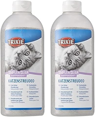 Trixie 42406 Simple'n'Clean Katzenstreudeo, Babypuderduft, 750 g (Packung mit 2) von TRIXIE