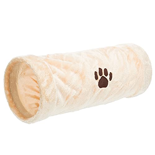 Trixie 42981 Spieltunnel, Plüsch, ø 22 × 60 cm, beige von TRIXIE