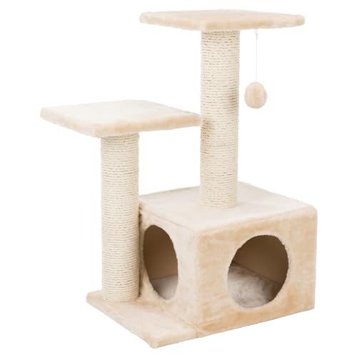 TRIXIE Kratzbaum Valencia 71 cm in beige – moderner Katzenbaum mit gemütlichen Liegeflächen und einer großen Höhle, komfortabel & stabil – 43771 TRIXIE Kratzbaum Valencia 71 cm in beige – moderner Katzenbaum mit gemütlichen Liegeflächen und einer großen Höhle, komfortabel & stabil – 43771 von TRIXIE