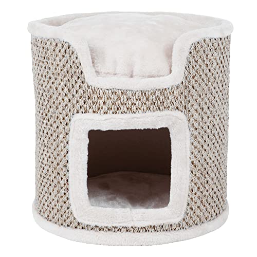 TRIXIE Katzentonne Ria 37cm in lichtgrau/natur – kleine Kratztonne für Katzen mit Kuschelhöhle und leicht erhöhtem Liegeplatz, gemütlich & stabil – 44706 TRIXIE Katzentonne Ria 37cm in lichtgrau/natur – kleine Kratztonne für Katzen mit Kuschelhöhle und leicht erhöhtem Liegeplatz, gemütlich & stabil – 44706 von TRIXIE