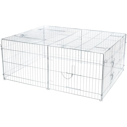 Trixie 62451 natura Freilaufgehege mit Abdeckung, verzinkt, 144 × 58 × 116 cm von TRIXIE