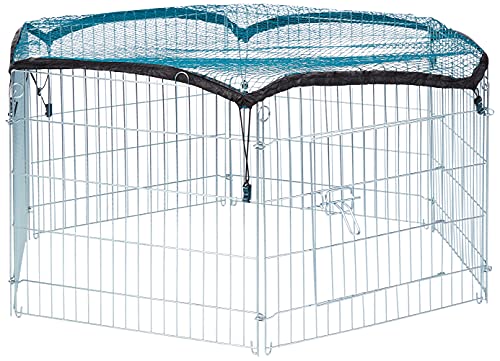 Trixie 6253 natura Freilaufgehege mit Schutznetz, verzinkt, ø 126 × 58 cm von TRIXIE