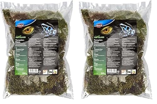 Trixie 76155 Terrarienmoos, Substrat für Feuchtterrarien, 200 g (Packung mit 2) von TRIXIE