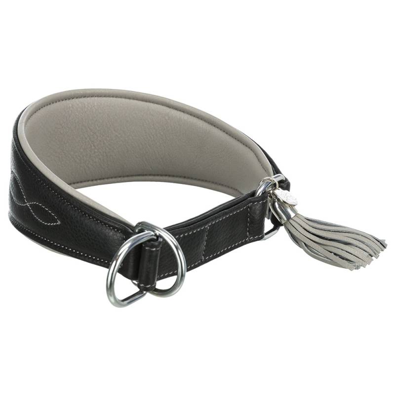 Trixie Active Comfort Halsband für Windhunde, schwarz/grau - Größe S-M: 33 - 42 cm Halsumfang, 60 mm breit von TRIXIE