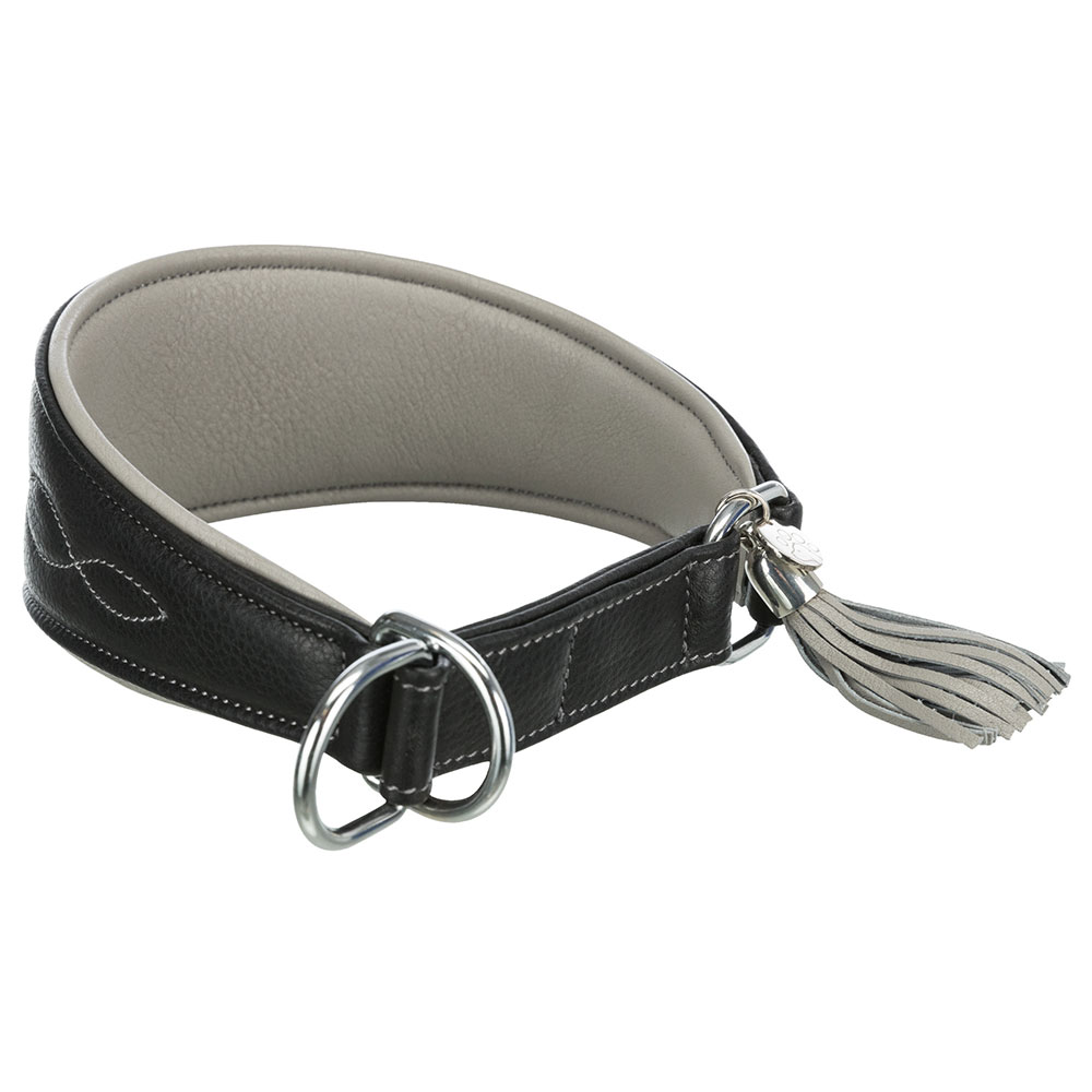 Trixie Active Comfort Halsband für Windhunde, schwarz/grau - Größe XS-S: 24 - 31 cm Halsumfang, 50 mm breit von TRIXIE