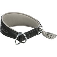 Trixie Active Comfort Halsband für Windhunde - schwarz/grau - Halsumfang 33-42 cm, B 60 mm (Größe S-M) von TRIXIE