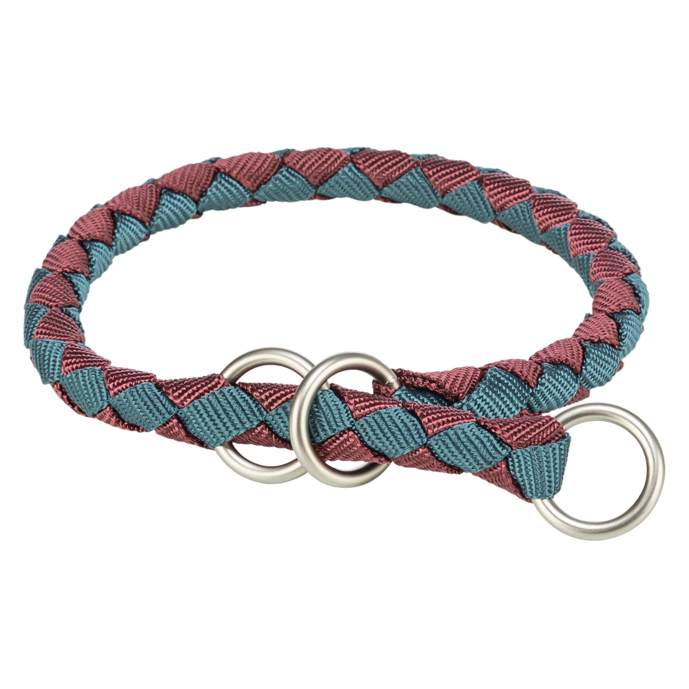 Trixie Cavo Zug-Stopp-Halsband, sangria/petrol - Größe: M-L: Halsumfang 43 - 51 cm, Ø 18 mm Trixie Cavo Zug-Stopp-Halsband, sangria/petrol - Größe: M-L: Halsumfang 43 - 51 cm, Ø 18 mm von TRIXIE