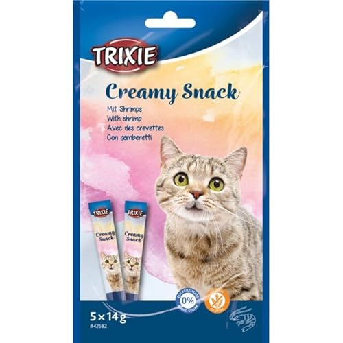 Trixie Cremiger Snack aus Atun und Garnelen, 6 Stück, 5 x 14 g von TRIXIE