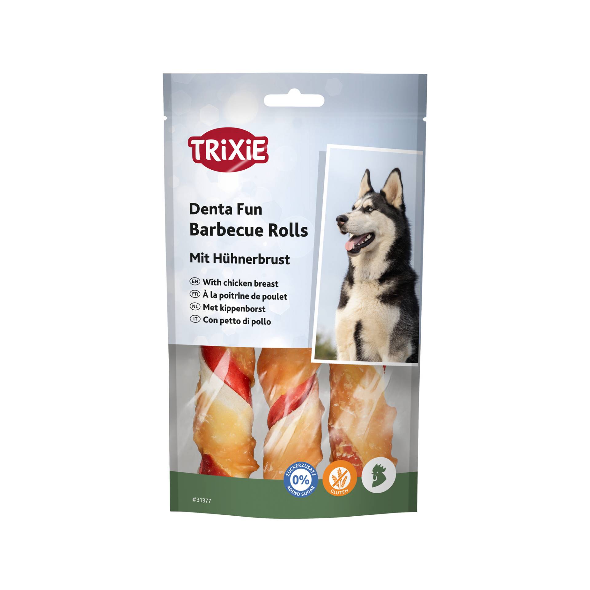Trixie Denta Fun Barbecue Chicken Chewing Rolls - 12 cm - 10 x 80 g Trixie Denta Fun Barbecue Chicken Chewing Rolls - 12 cm - 10 x 80 g von TRIXIE