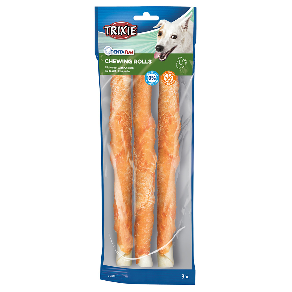 Trixie Denta Fun Hühnerkaurollen - Sparpaket: 12 Stück, ca. 28 cm Trixie Denta Fun Hühnerkaurollen - Sparpaket: 12 Stück, ca. 28 cm von TRIXIE