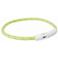 Trixie Flash Leuchtring USB, Nylon grün M-L von TRIXIE