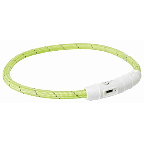 Trixie Flash Leuchtring USB M - L (45 cm/ø 7 mm) grün von TRIXIE