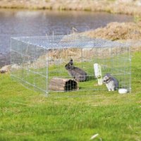 Trixie Freilaufgehege mit Abdeckung anthrazit/ grau 2,16 m, 1,16 m, 65 cm von TRIXIE