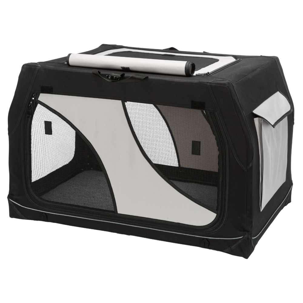 Trixie Hundebox faltbar Friends on Tour Mobile Kennel Vario - B 76 x T 51 x H 48 cm (Größe S-M) von TRIXIE