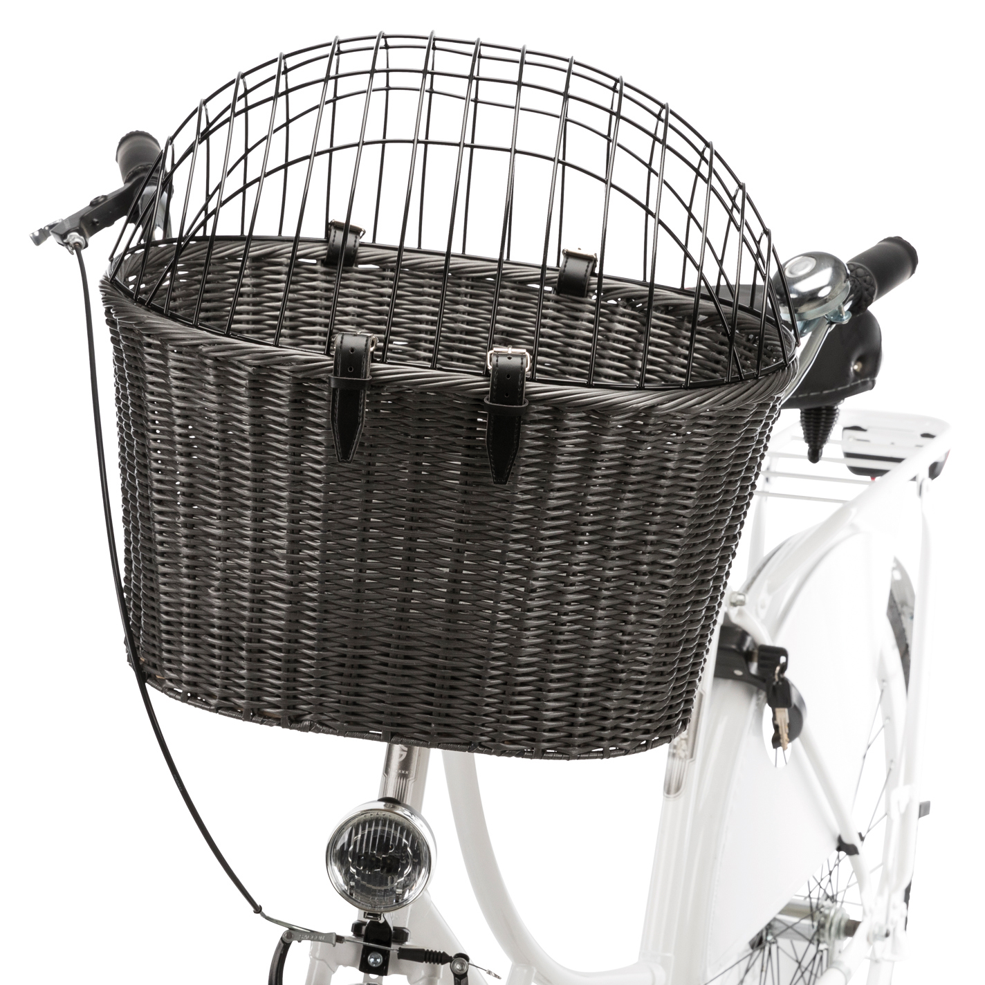 Trixie Front Fahrradkorb aus Polyrattan - L 44 x B 34 x H 41 cm von TRIXIE