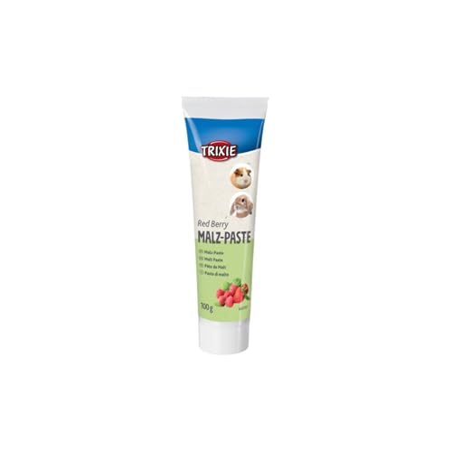 Trixie Malz Paste Red Berry | 100 g | Ergänzungsfuttermittel für Kaninchen & Kleinnager | Mit 70 % Malz & 12 % Frucht | Als Leckerli oder zur Verfeinerung des Hauptfutters von TRIXIE