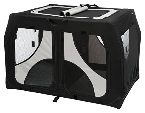 TRIXIE 39725 Mobile Kennel Vario Double, S: 91 × 60 × 61/57 cm, Black/ Grey von TRIXIE