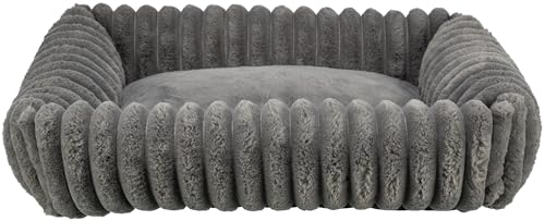 TRIXIE Hundebett Lonni 65x50 cm in grau – eckiges Kuschelbett mit weichem Plüsch in Cord Look, Hundekorb für kleine Hunde, fest integriertes Kissen, rutschfester Boden - weich & waschbar -374020 TRIXIE Hundebett Lonni 65x50 cm in grau – eckiges Kuschelbett mit weichem Plüsch in Cord Look, Hundekorb für kleine Hunde, fest integriertes Kissen, rutschfester Boden - weich & waschbar -374020 von TRIXIE
