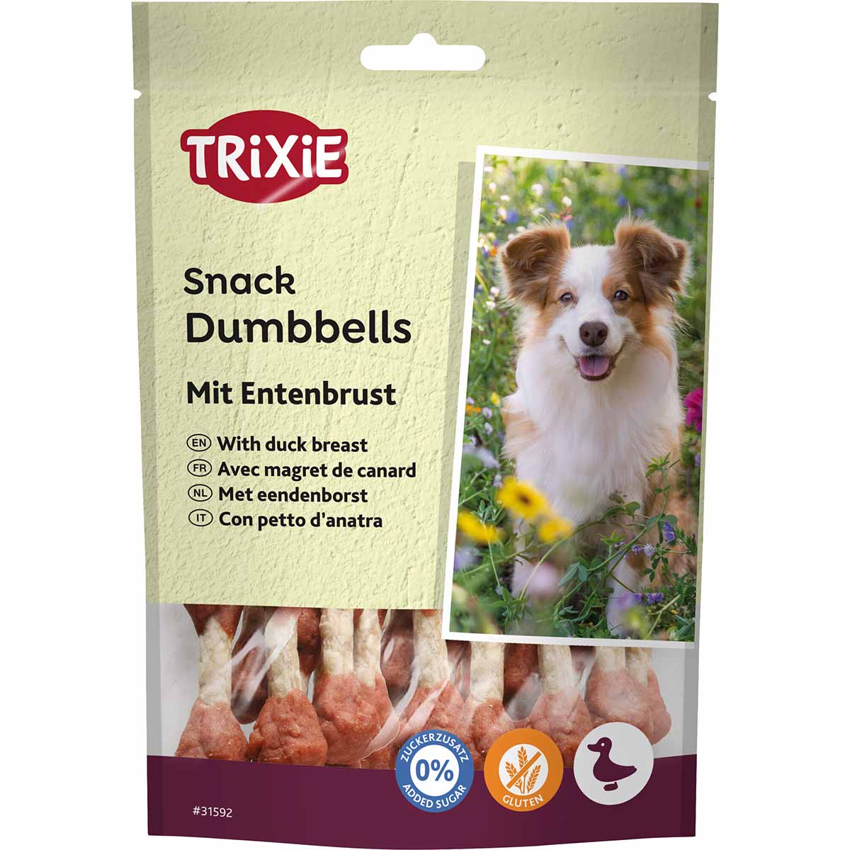 Trixie Hundesnack Dumbbells mit Entenbrust 5x80g von TRIXIE