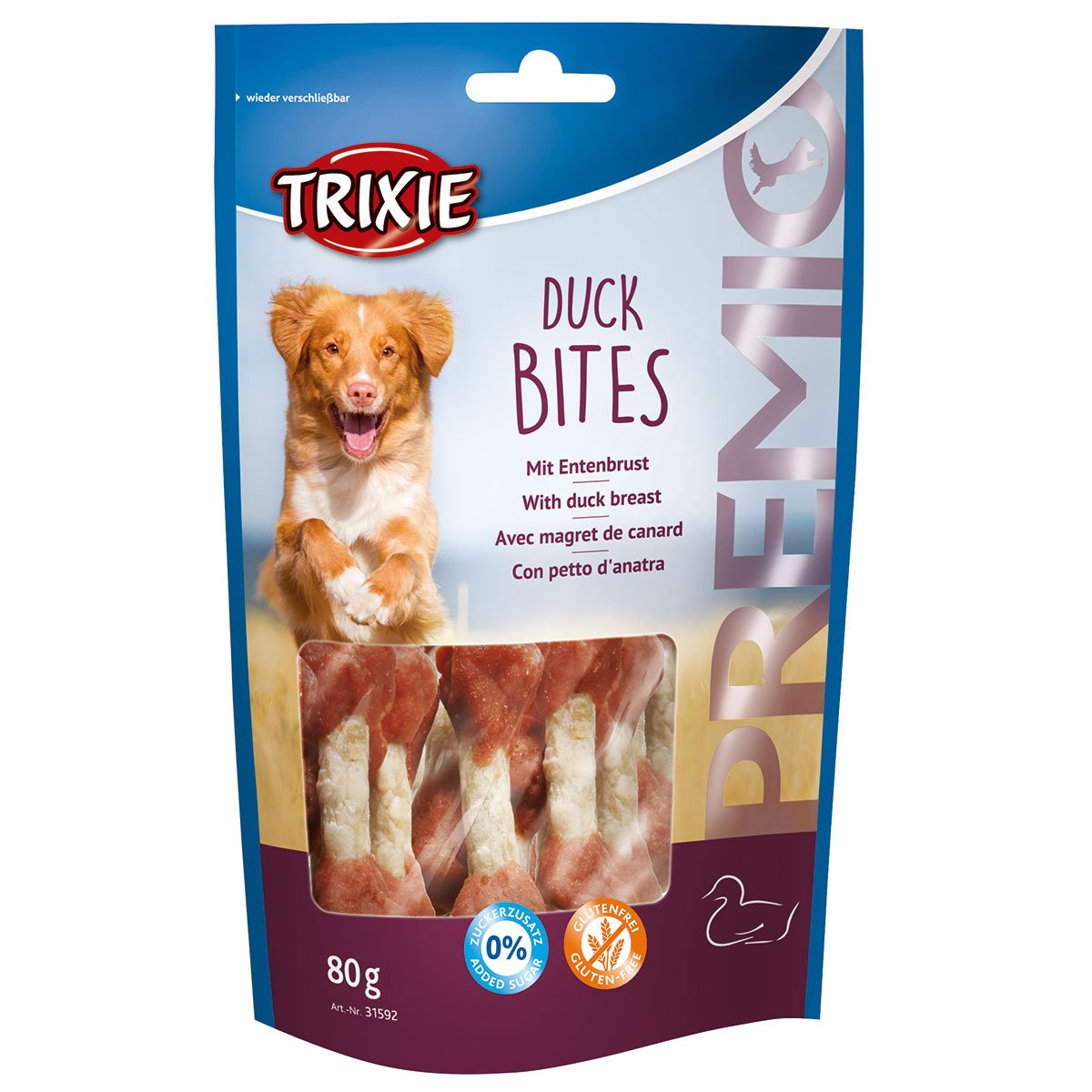 Trixie Hundesnack PREMIO Duck Bites 80g von TRIXIE