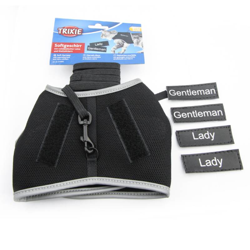 Trixie Katzengeschirr XCat XL mit Sticker und Leine - schwarz Trixie Katzengeschirr XCat XL mit Sticker und Leine - schwarz von TRIXIE
